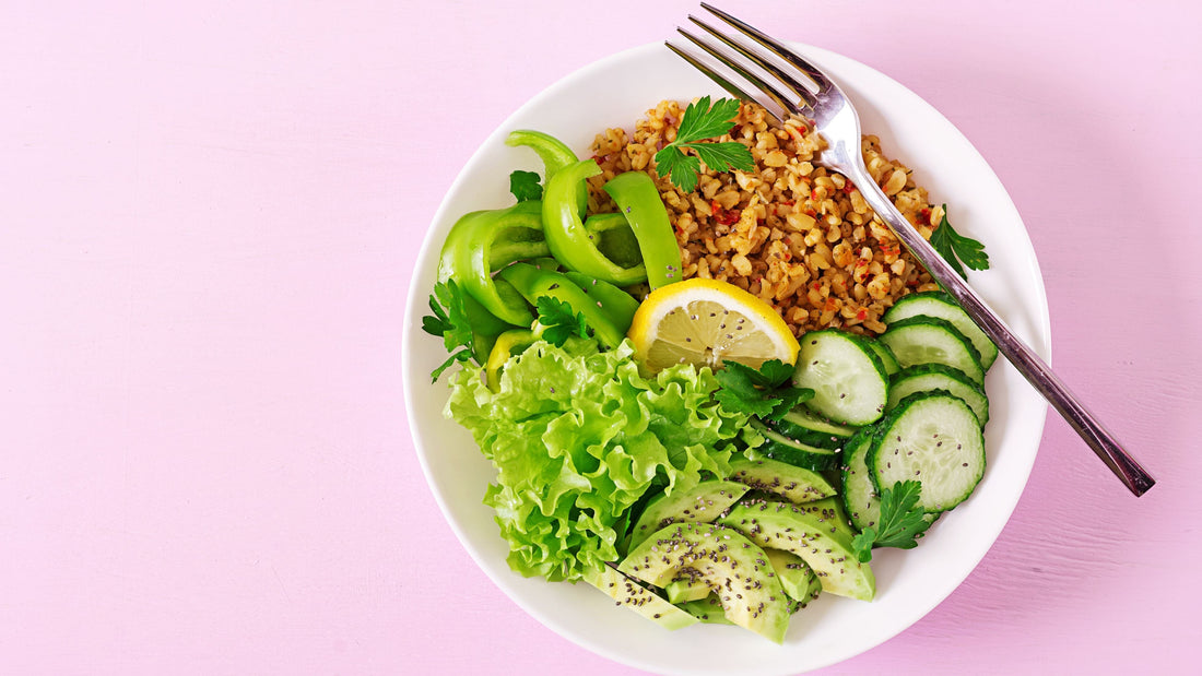 Vegan salad in a bowl