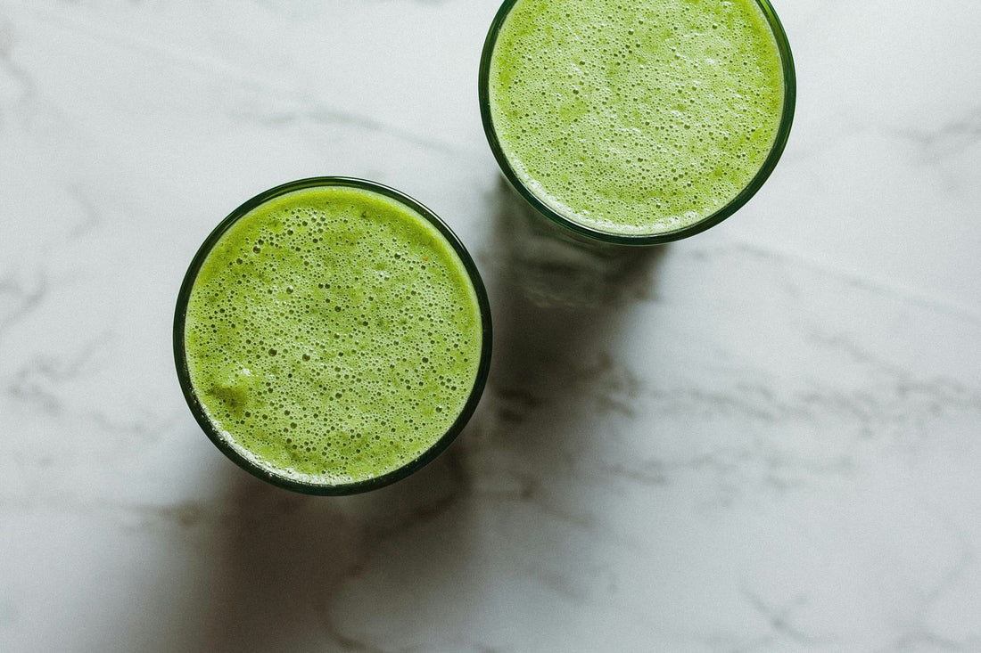 Two cups of celery juice