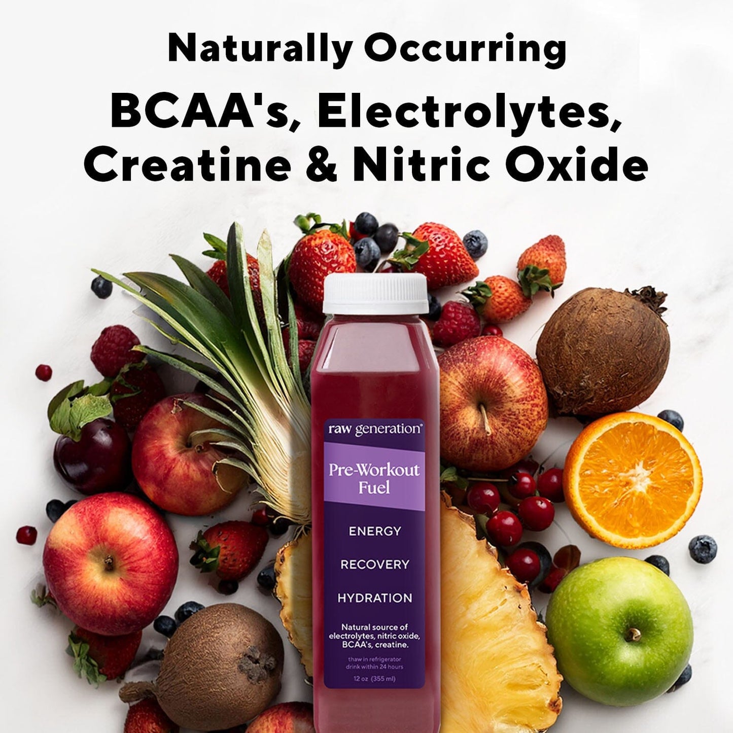 Naturally occurring BCCA's, electrolytes, creatine & nitric oxide